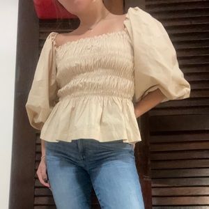 Ruffle Puff Sleeve Top. Never used.